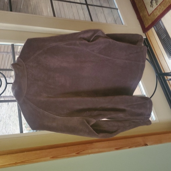 Columbia Brown Fleece Full Zip Pocketed Womens Full Zip Cinched Jacket Sz. XL - Picture 5 of 10